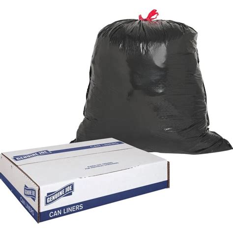 Genuine Joe 30 Gallon Black Outdoor Polypropylene Can Trash Bag In The