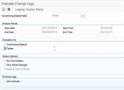 Table Logging