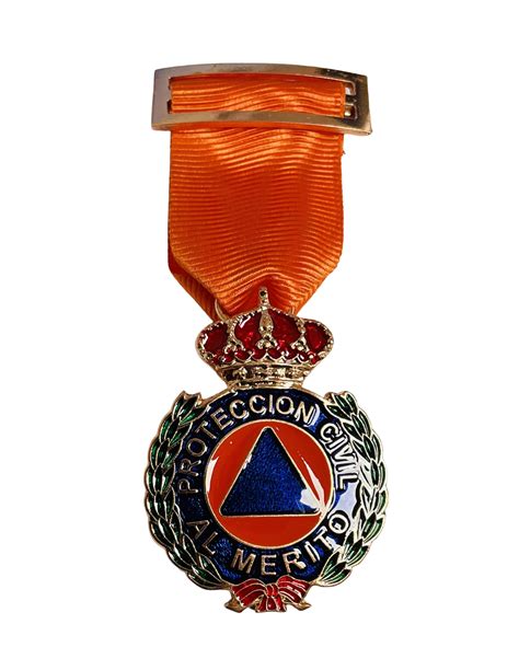 Medalla al Merito de la Protección Civil Dtvo Naranja Bronce