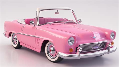 Premium AI Image | pink convertible isolated on white