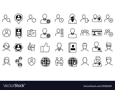 User icon set Royalty Free Vector Image - VectorStock