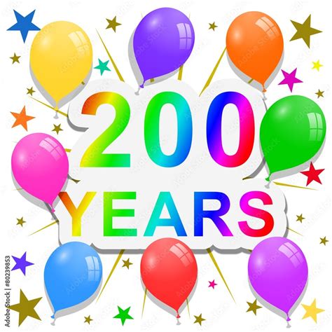 200 Years Anniversary Stock Illustration Adobe Stock