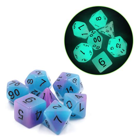 Glow in the Dark Supernova RPG Dice Set – Foam Brain Games