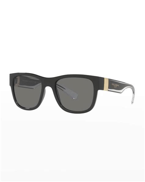 Dolce And Gabbana Square Acetate Logo Sunglasses One Color Editorialist