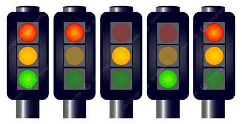 Traffic Lights Drawing Art Isolated Illuminated Red Light Traffic