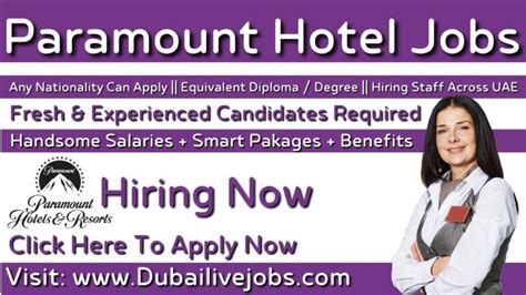 Paramount Hotel Jobs In Dubai Free Hiring Hotel Jobs Jobs In