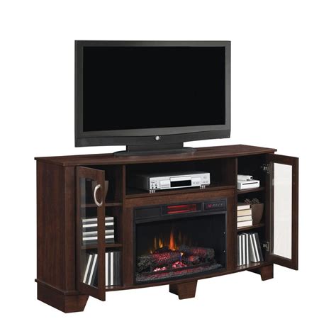 Cherry Wood Electric Fireplace TV Stand – Fireplace Guide by Linda