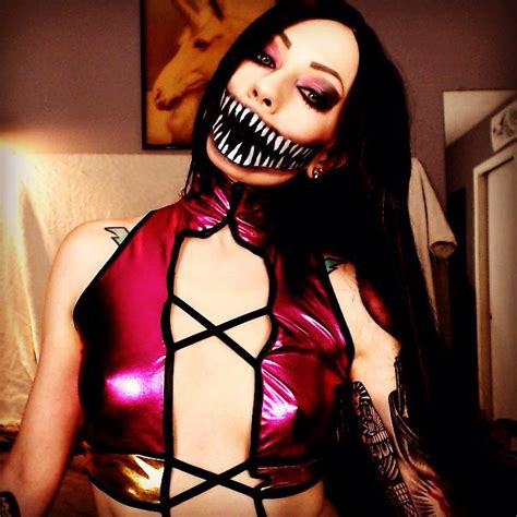 Mileena Cosplay Makeup Halloween Ideas Halloween Makeup Trashmask