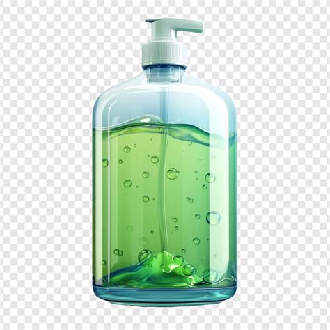 Green Hand Sanitizer Bottle Premium AI Generated PSD