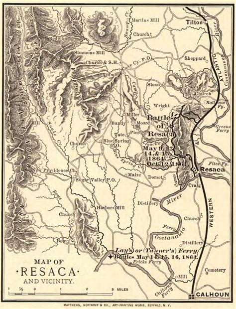 Map Of Resaca And Vicinity American Battlefield Trust