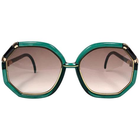 Ted Lapidus Paris Vintage Jade Green And Gold Sunglasses 1970 At 1stdibs Ted Lapidus