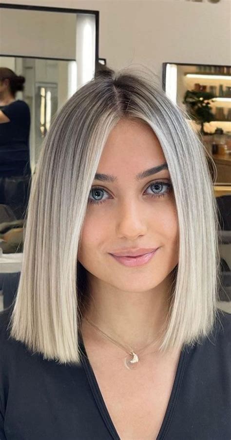 50 Trendy Hair Colour For Every Women Lob Blonde With Hint Of Smokey