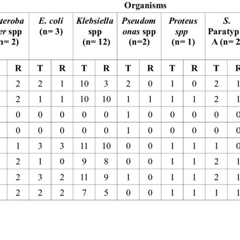 Antibiotic Resistance Pattern Of Gram Negative Organisms Download Table