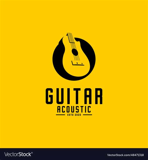 Guitar acoustic Royalty Free Vector Image - VectorStock