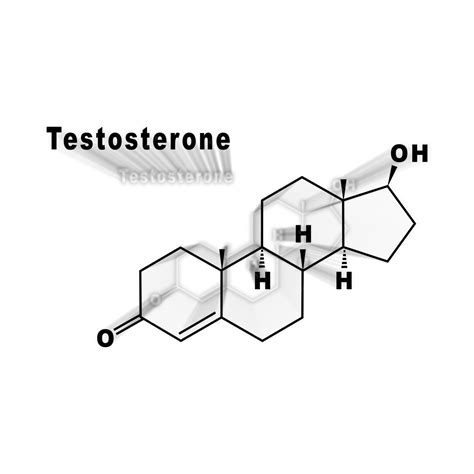 Formule Chimique Structurale De Lhormone Testostérone Sur Fond Blanc