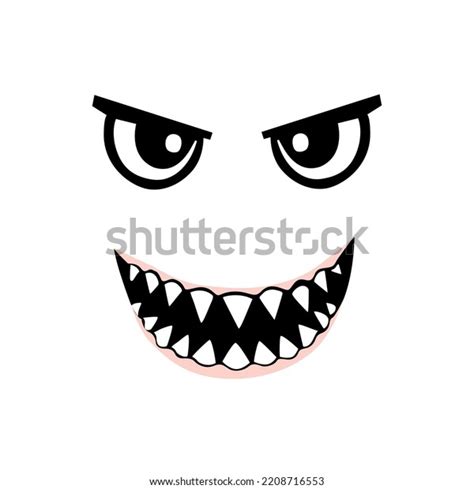 abstract horror mouth eye vector illustration stock vector royalty