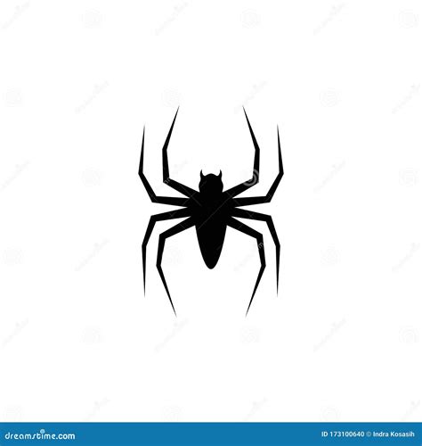 Ilustração Do ícone Do Vetor Do Modelo Do Logotipo Da Aranha Preta