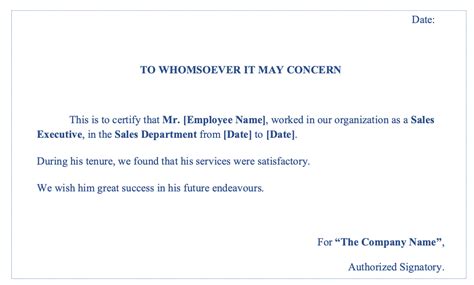 Sales Executives Experience Certificates In Word Format Download