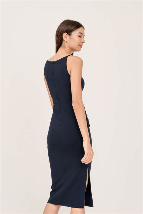 Fayth • Kinley Boat Neck Padded Midi Dress