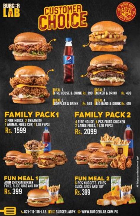 Burger Lab Faisalabad Menu Card Prices Contact Number Location Deals