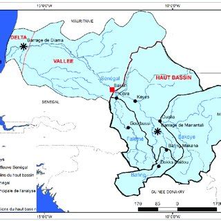 Location of the Senegal River watershed and its upper basin | Download ...