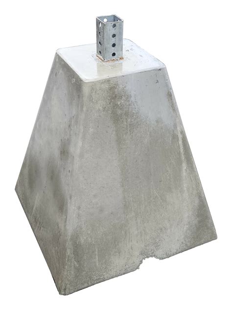 Concrete Pyramid Sign Block With 2 25 X2 25 Telespar Sleeve Alpine