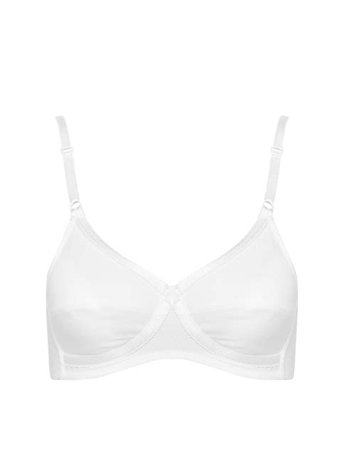 Buy Jockey White Solid Non Wired Non Padded Crossover Bra 1242 0105