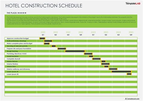 Construction Schedule Templates In Word Excel Templatelab