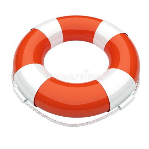 Red And White Life Buoy Stock Illustration Illustration Of Guard