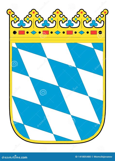 Coat Of Arms Of German State Of Bavaria Stock Vector Illustration Of