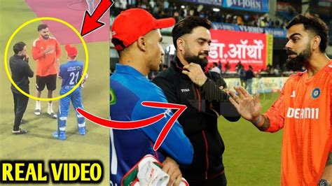 Virat Kohli With Rashid Khan Heart Winning Gesture For Rahmanullah