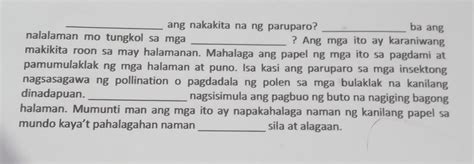 Punan Ng WASTONG PANGHALIP Ang Mga Patlang Upang Mabuo Ang Kaisipan Ng