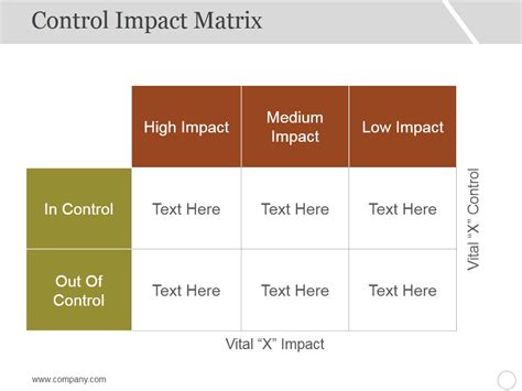 Control Impact Matrix Template Ppt Powerpoint Presentation