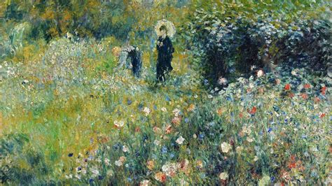 woman   parasol   garden renoir