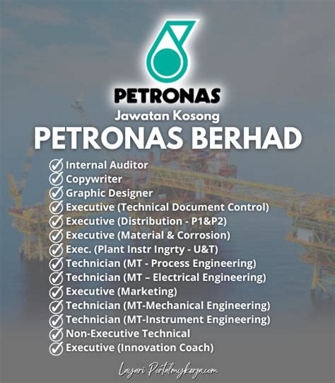 Jawatan Kosong Petroliam Nasional Berhad Petronas Pelbagai Jawatan