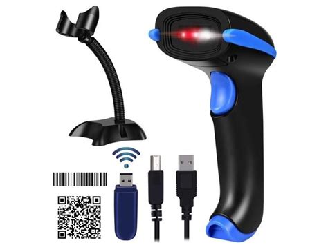 Scanner de codes à barres 1D 2D sans fil 3 en 1 compatible Bluetooth et