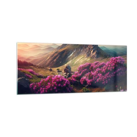 Obraz na szkle Lato w górach 100x40cm Krajobraz Natura Góry