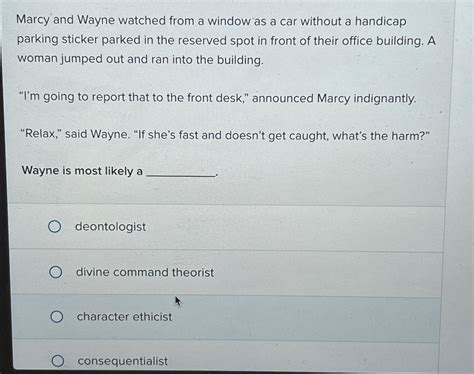 Solved Marcy And Wayne Watched From A Window As A Car Chegg