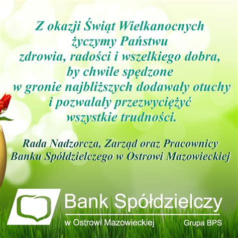 Z Okazji Wielkanocy Bank Sp Dzieczy Sk Ada Yczenia Aktualno Ci