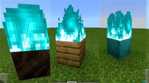 Como Colocar O Fogo Azul Em Qualquer Bloco No Minecraft Bedrock Youtube