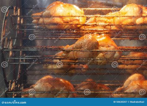 Rotisserie Chicken On A Grill Stock Image Image Of Shop Roast 50630207