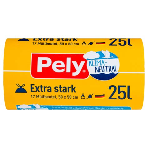 Pely Klimaneutral Müllbeutel Extra stark 25l 17 Stück bei REWE online