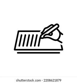 Vector Black Icon Write Stock Vector (Royalty Free) 2215847859 ...