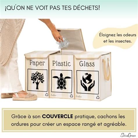 Shiva Green Poubelle Tri Selectif D Chets Et Recyclage Poubelle Tri