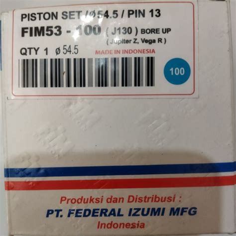 Jual Piston Fim 53 56 Piston Kit Fim 53 5 54 54 5 55 55 25 57 58 58 5