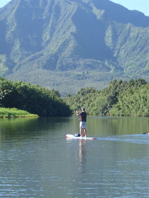 Stand Up Paddling Sup Hanalei River North Shore Kauai Awesome Way