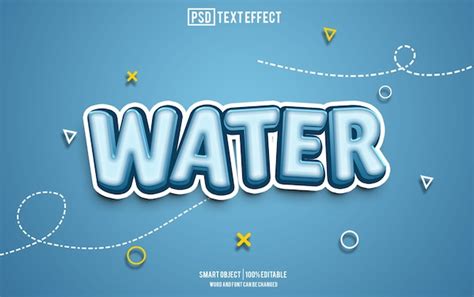 Premium Psd Water Text Effect Font Editable Typography 3d Text