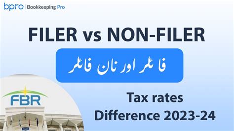 Difference Between Filer And Non Filer The Benefits Of Filing An Income Tax Return In Pakistan