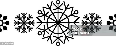 Snowflake Frame Element Winter Snowflake Silhouette For Christmas Design Stock Illustration