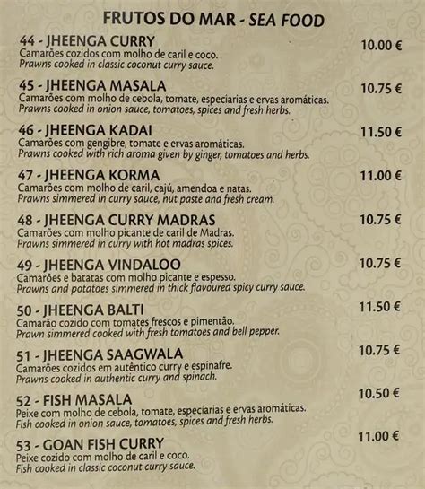 Menu At Masala House Restaurant Alvor Estr Da Barca A